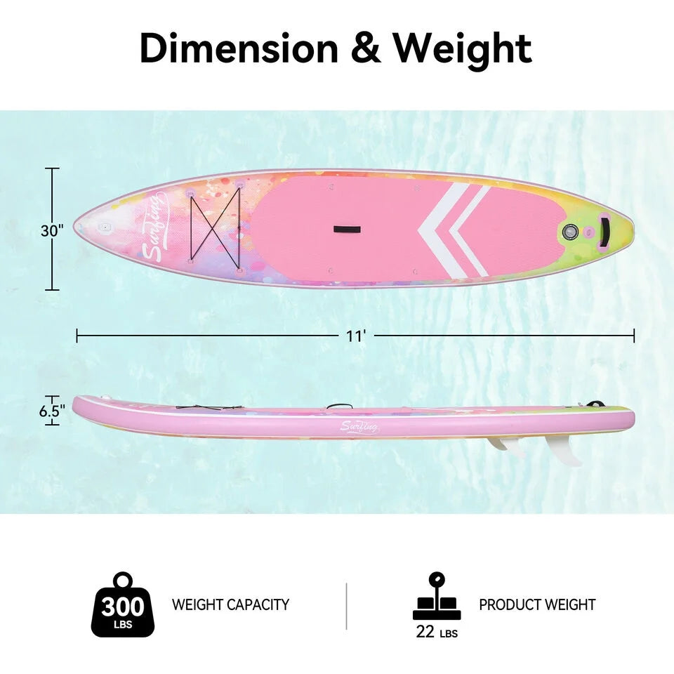 SUP 11FT FULLWATT Stand Board Complete Kit Up Surfboard Inflatable Seat Kayak Paddle with