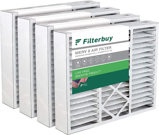 FILXXFNC0021, (4-Pack) Filters 8 Pleated Night, & Filterbuy Bryant/Carrier AC HVAC Payne Day Furnace Air and for MERV 19x20x5