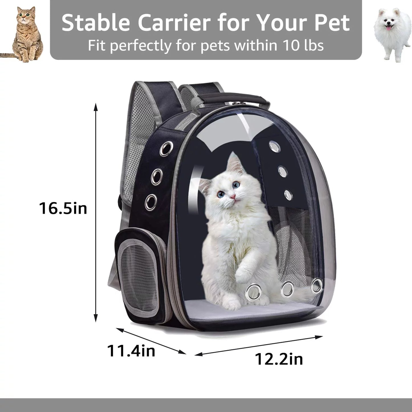 Outdoor Hiking, for for Pet Carrier Puppies,Designed Travel, and and Bubble Cats Backpack,Airline-Approved Adventures