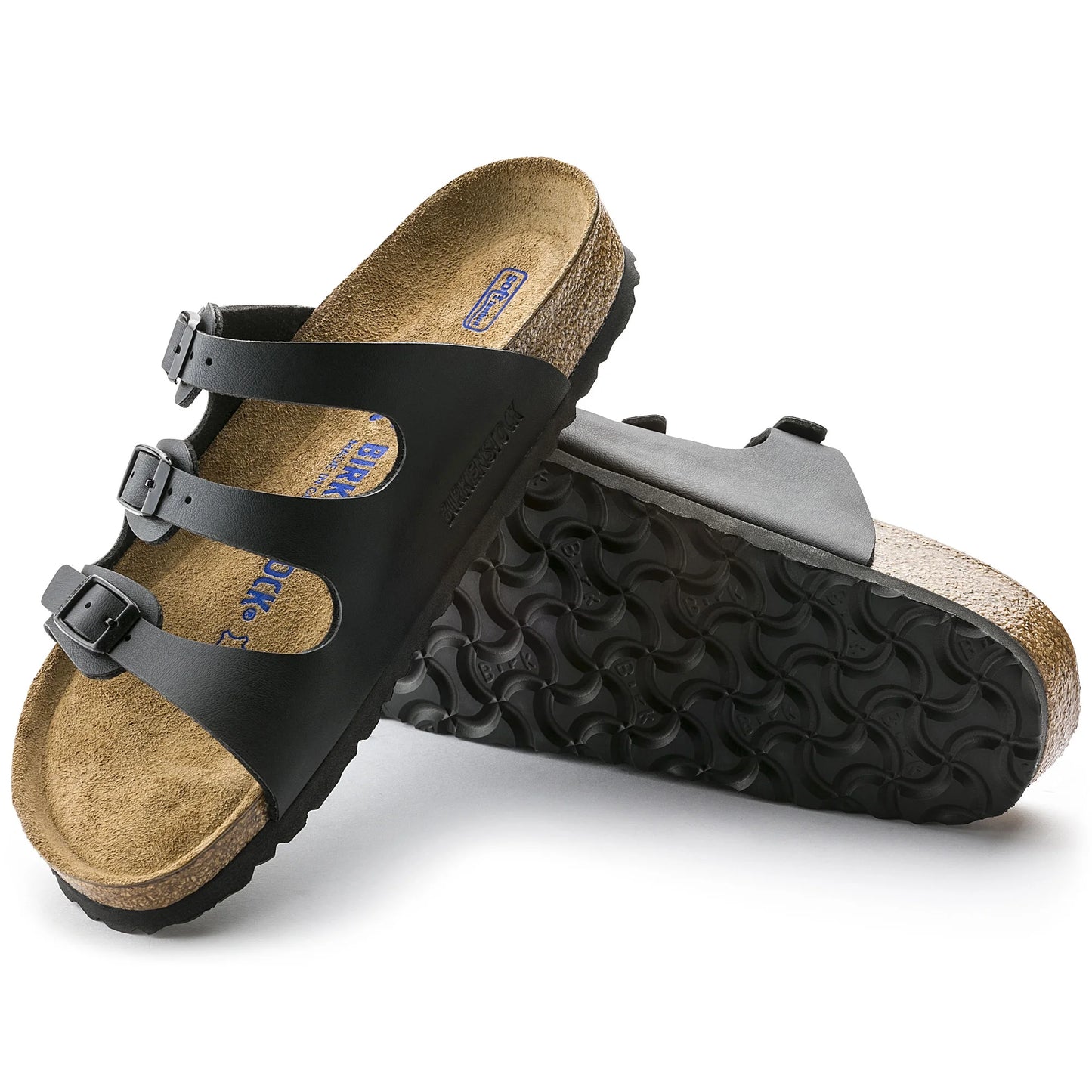 Sandal Narrow Women's Black Florida - Soft 8-8.5 BLACK Footbed Birko-Flor BFL 0053011 BIRKENSTOCK