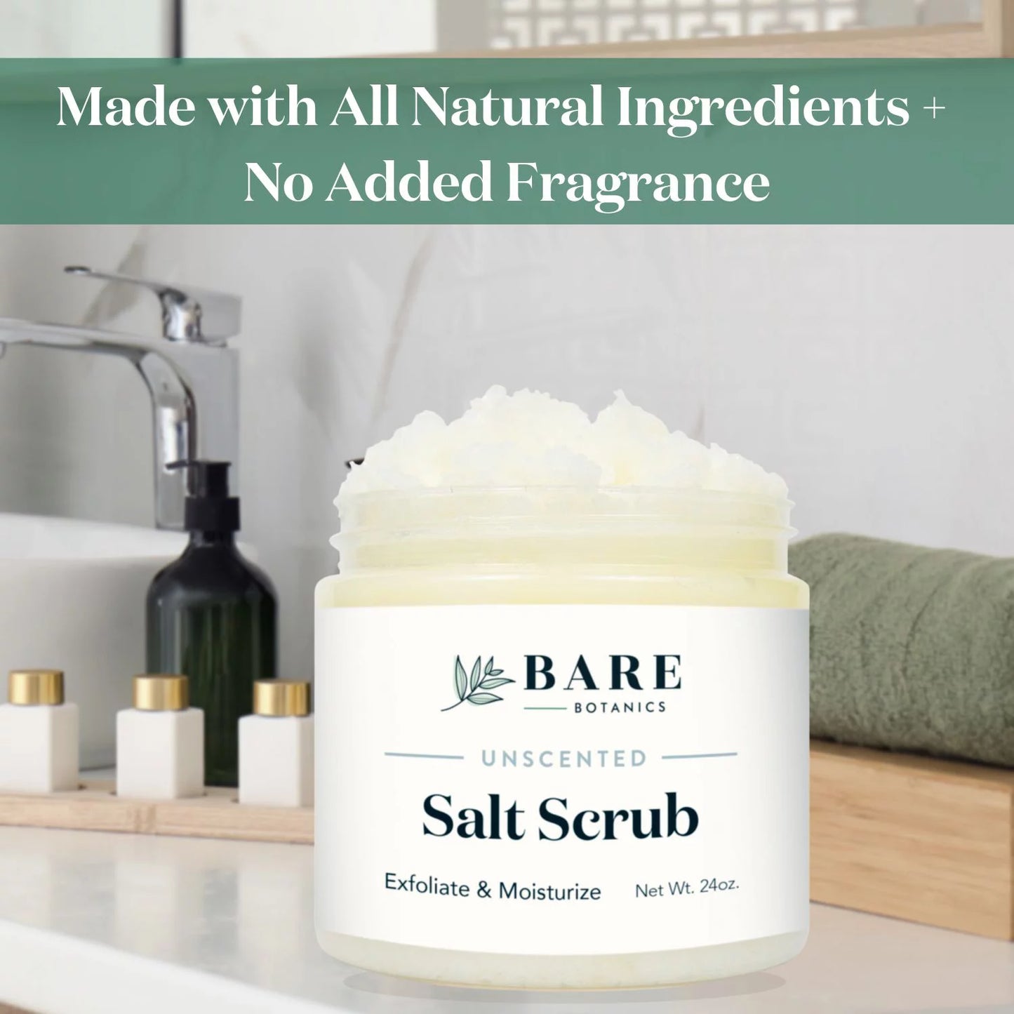 oz Unscented Sea Botanics Bare Scrub Salt Body Scrub 24