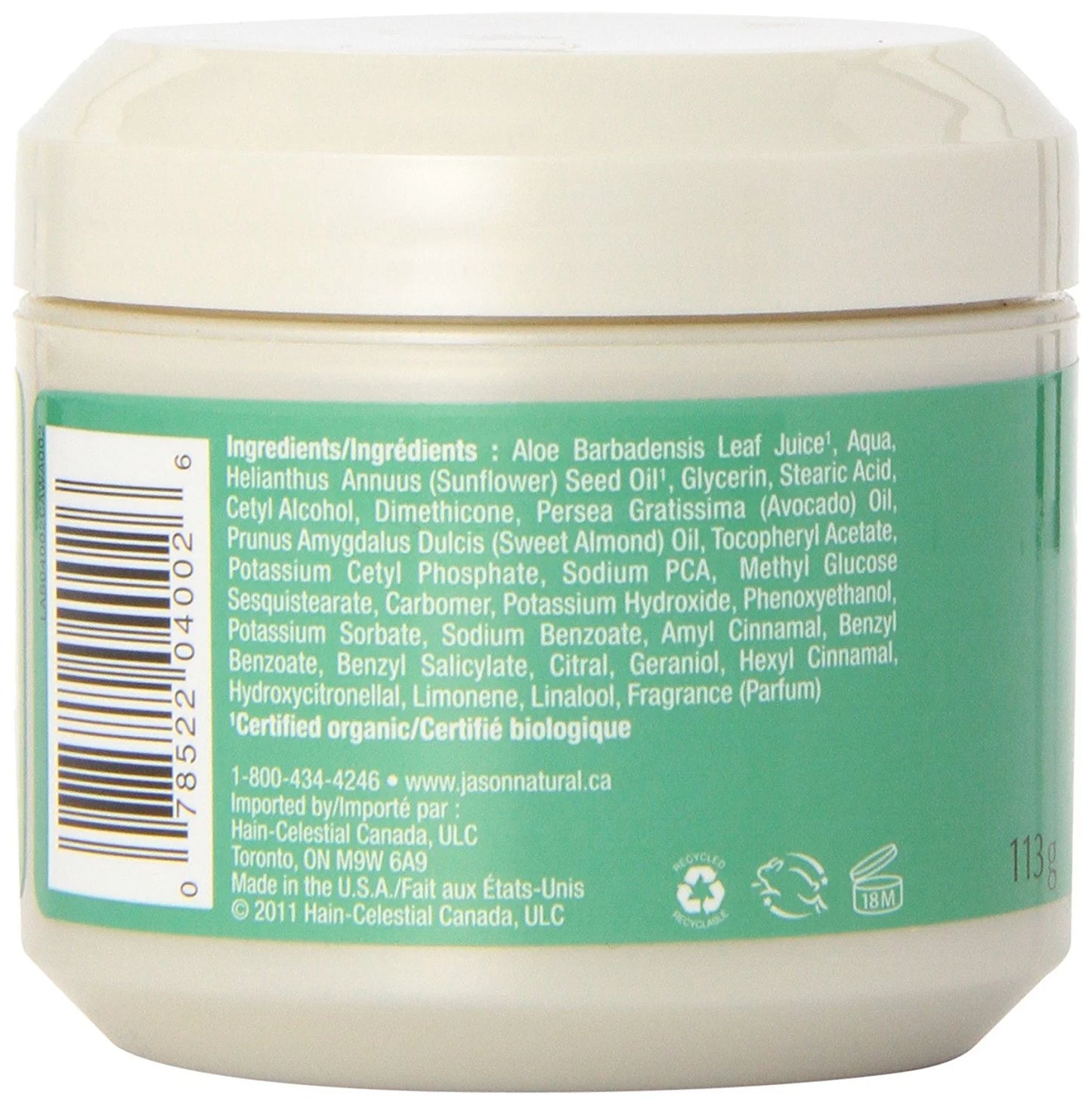 3) Soothing Vera, (Pack Jason 84% of Aloe Natural Pure Creme, Ounce Moisturizing 4