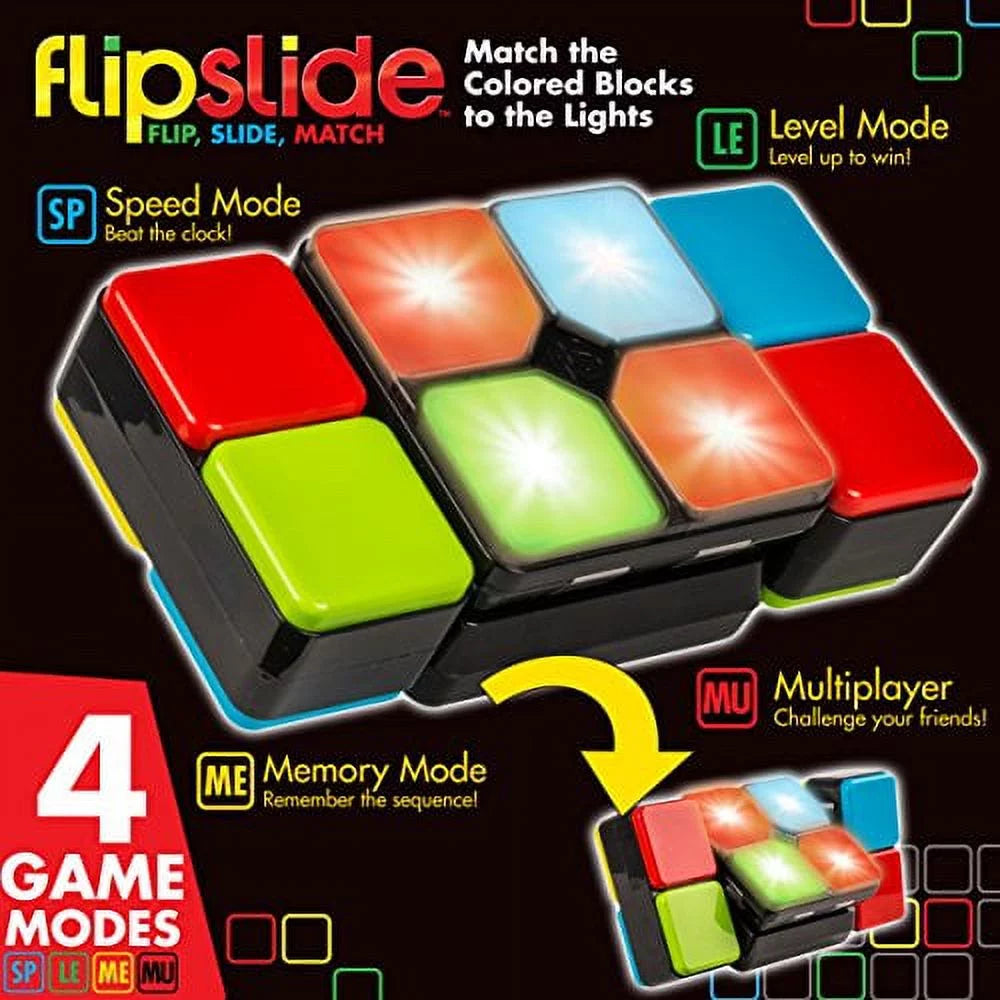 4 Flipslide Beat | Handheld - Flip, Modes Colors Clock To Fun - Slide, Multiplayer Game, Match Game And The Game The Electronic