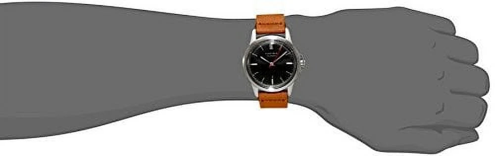 Leather Quartz Japanese Carroway Unisex Analog Band Brown EW0130050033 Display Watch