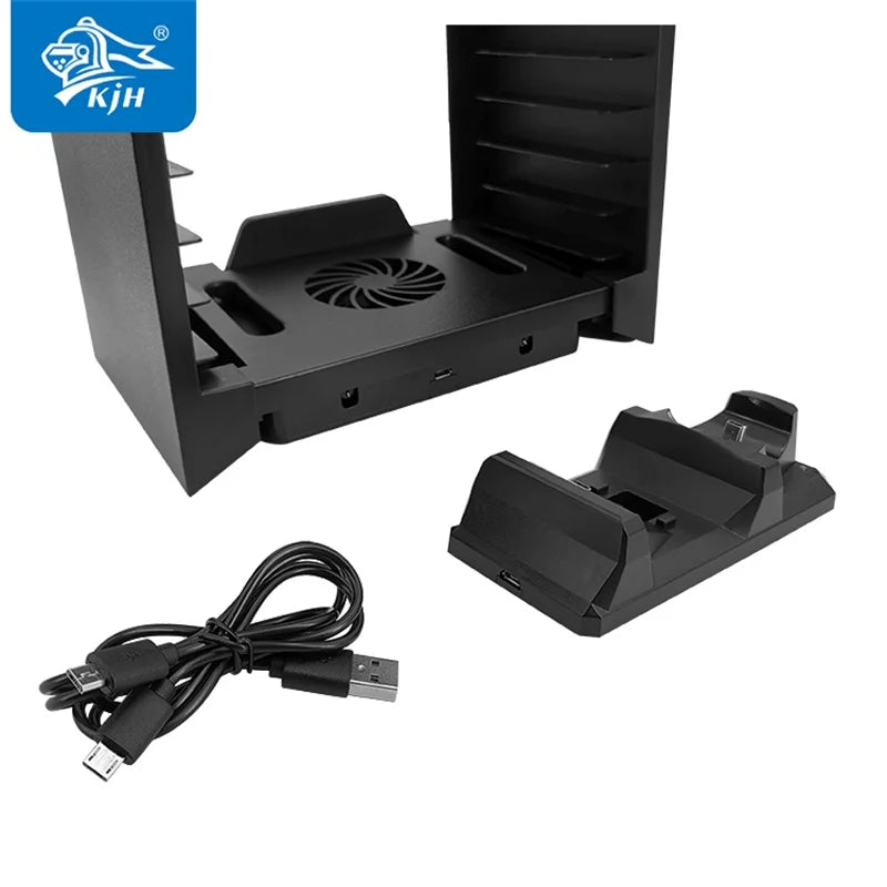 Fan Vertical Controller PS4 Stand Charger for Cooling Organizer