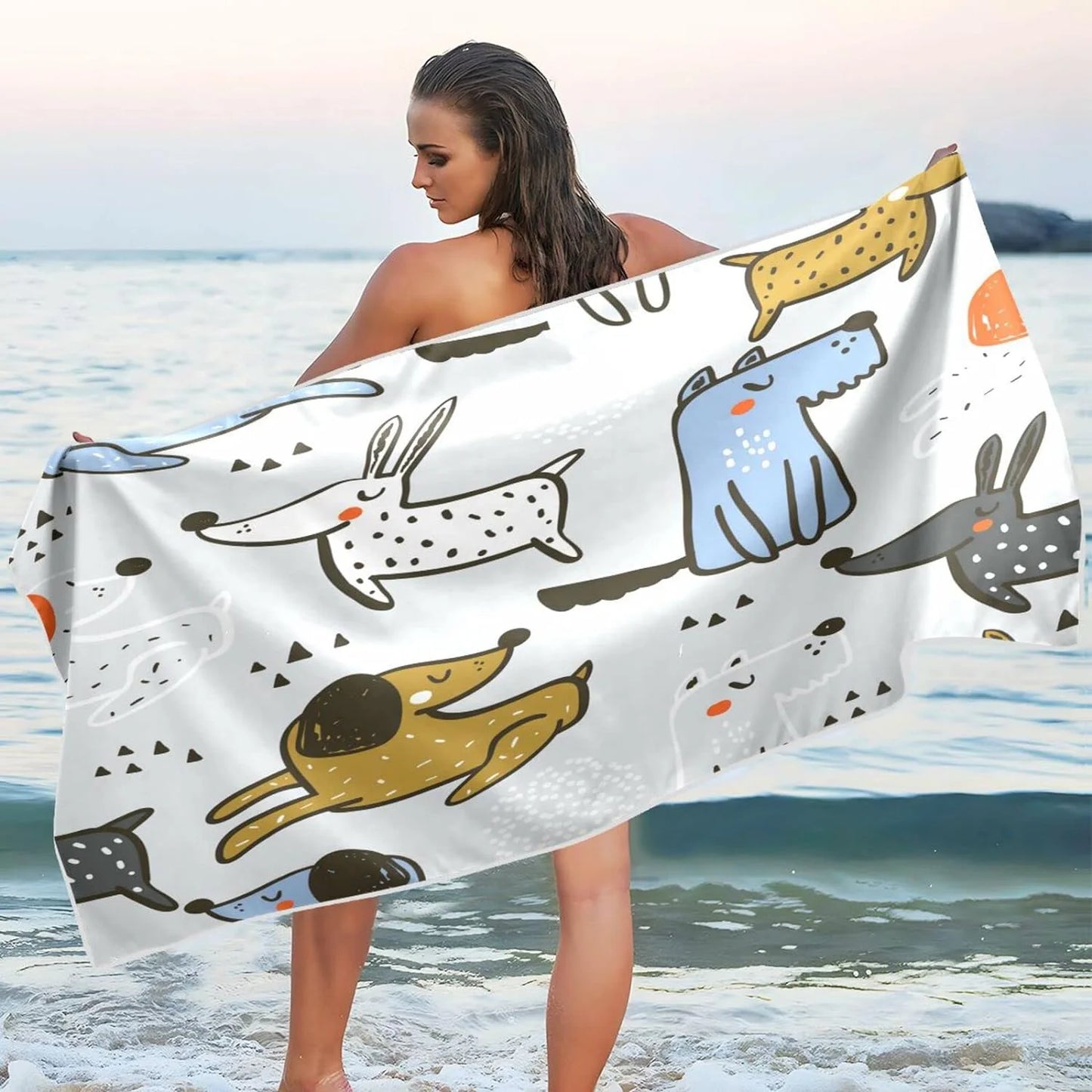 Oversized Dogs Camping Bestwell Scandinavian Towel Beach Towel Super Swimming Quick Absorbent Towels - Holiday（26） Dry Trendy Compact for Travel - Lightweight