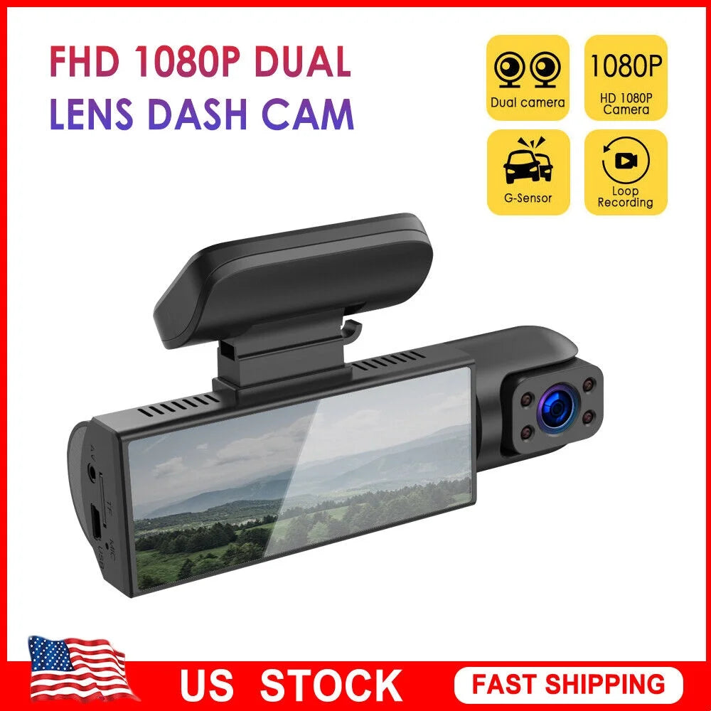 Camera DVR Car 3.16-Inch for Vision Night - Recorder Dual Enhanced Paddsun Safety Lens