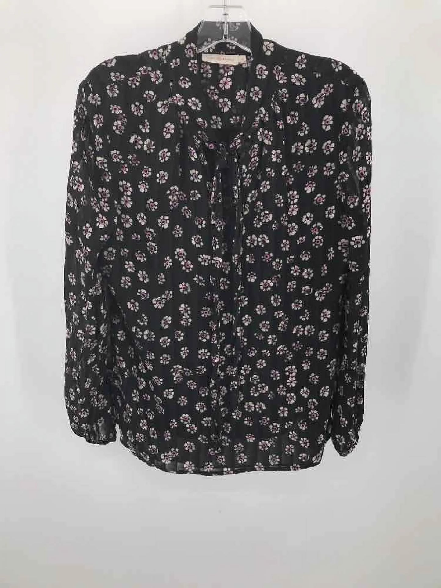 Black Burch Blouse Tory 10 Pre-Owned Floral Size