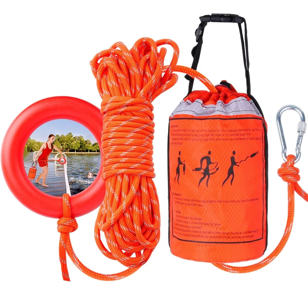 Device Safety and Feet Aid for Boat 70 Water Equipment Rope, Throw Bag Kayaking Rescue First and for Raft of Rafting, with