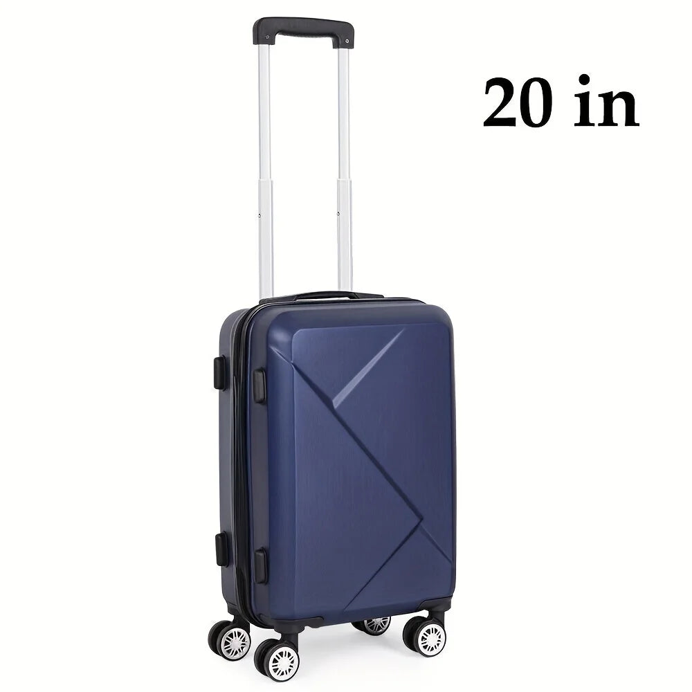 20-Inch Surface, Carry-On Wheels 20 Inch For Spinner And Suitcase Travel - Business, Luggage Hardside Scratch-Resistant Blue With Lock Four