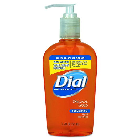 7.5oz Floral Professional Case Gold Antimicrobial Pump Hand Soap, 12 Fragrance, Bottle of Dial 84014CT