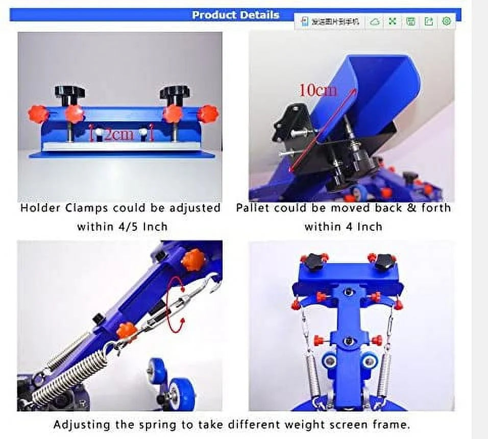 Printer Equipment Screen Station Rotary T-Shirt 6 INTBUYING Manual Color 6 Press Micro-Registration DIY Double Machine Printing