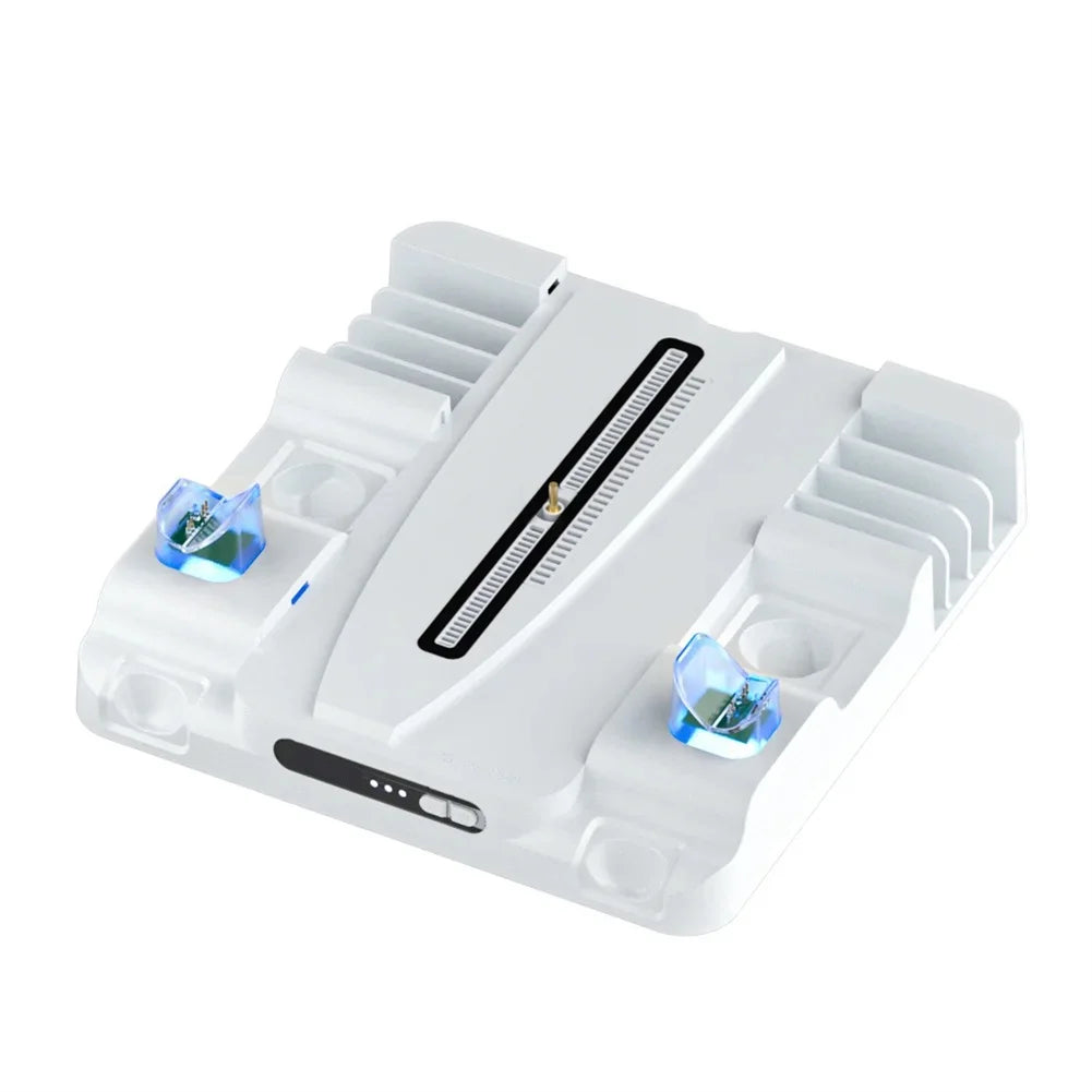 Station Accessories-White Cooling for Controller Slots Game Console Game Console with PS5 Station Game Charging Stand Slim Dual