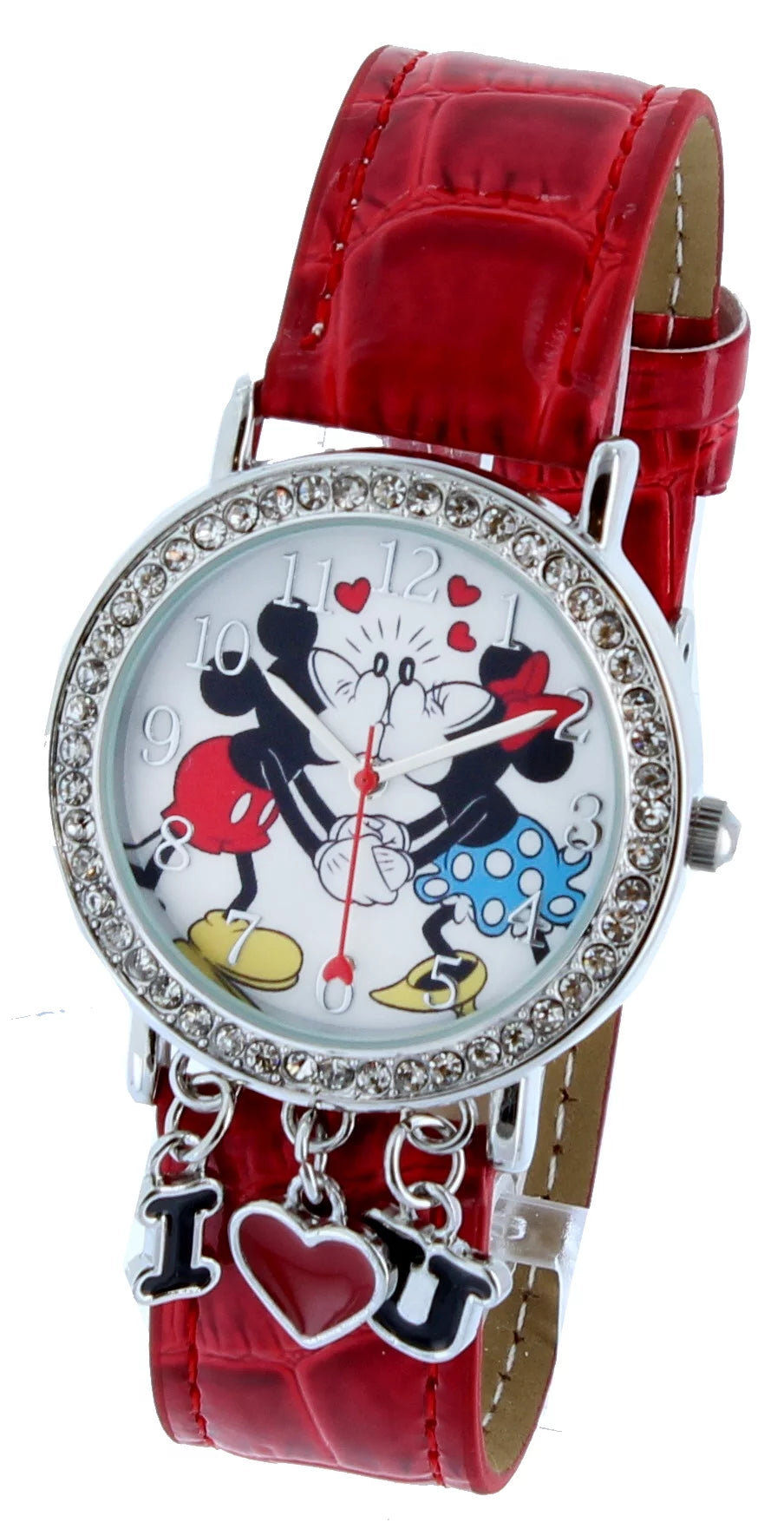 You Love Minnie Red Watch holding & Kissing With Hand Mickey & Band I