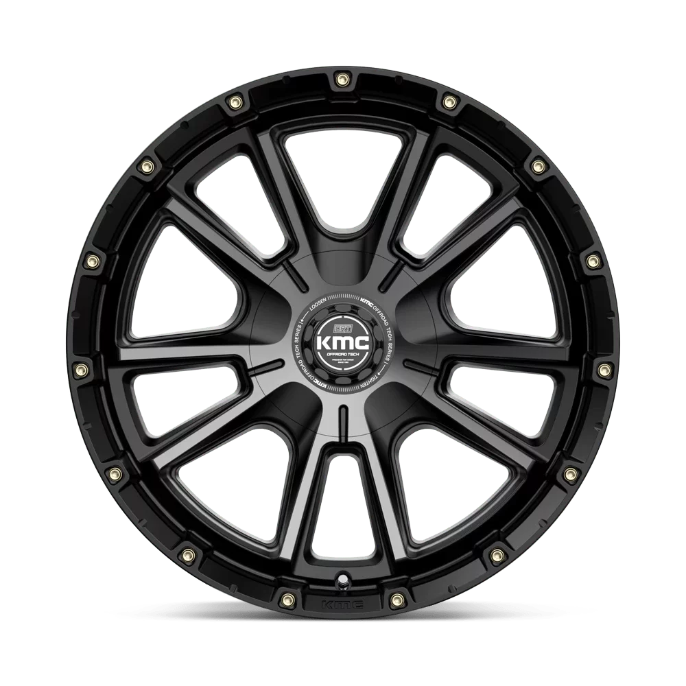 20X9 Cast GTCC KM10029067418 18MM, Rim KM100 6X135/5.5 Aluminum KMC S-BLK