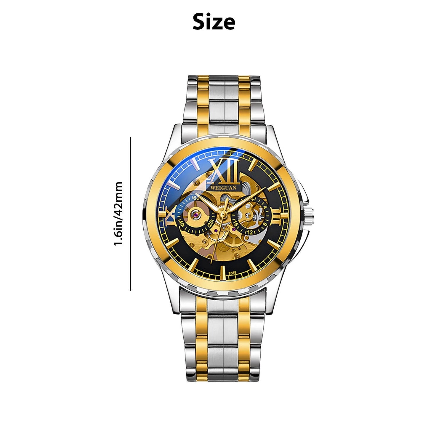 Business Stainless Automatic Mechanical Watch Waterproof Wrist Steel Luxury Men