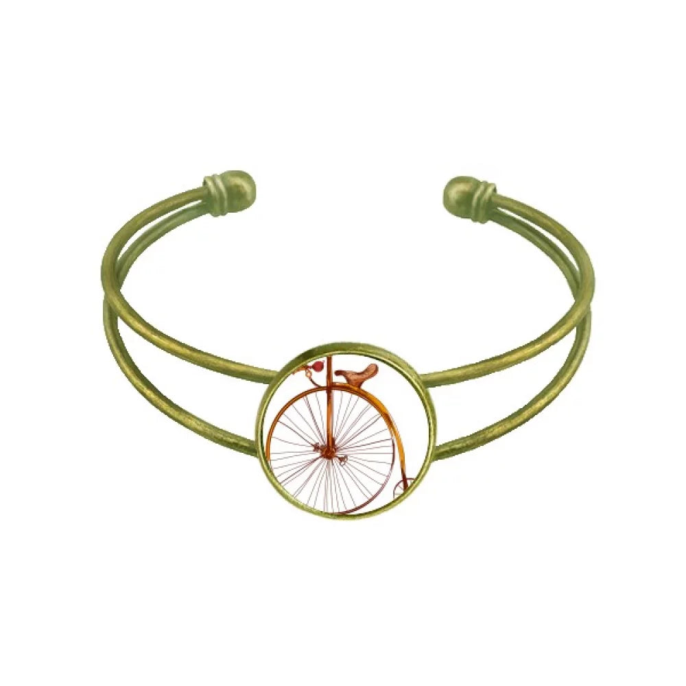 Bicycle Open Britain Cuff High Retro Jewelry Wheeler Bangle Fashioned Old Bracelet