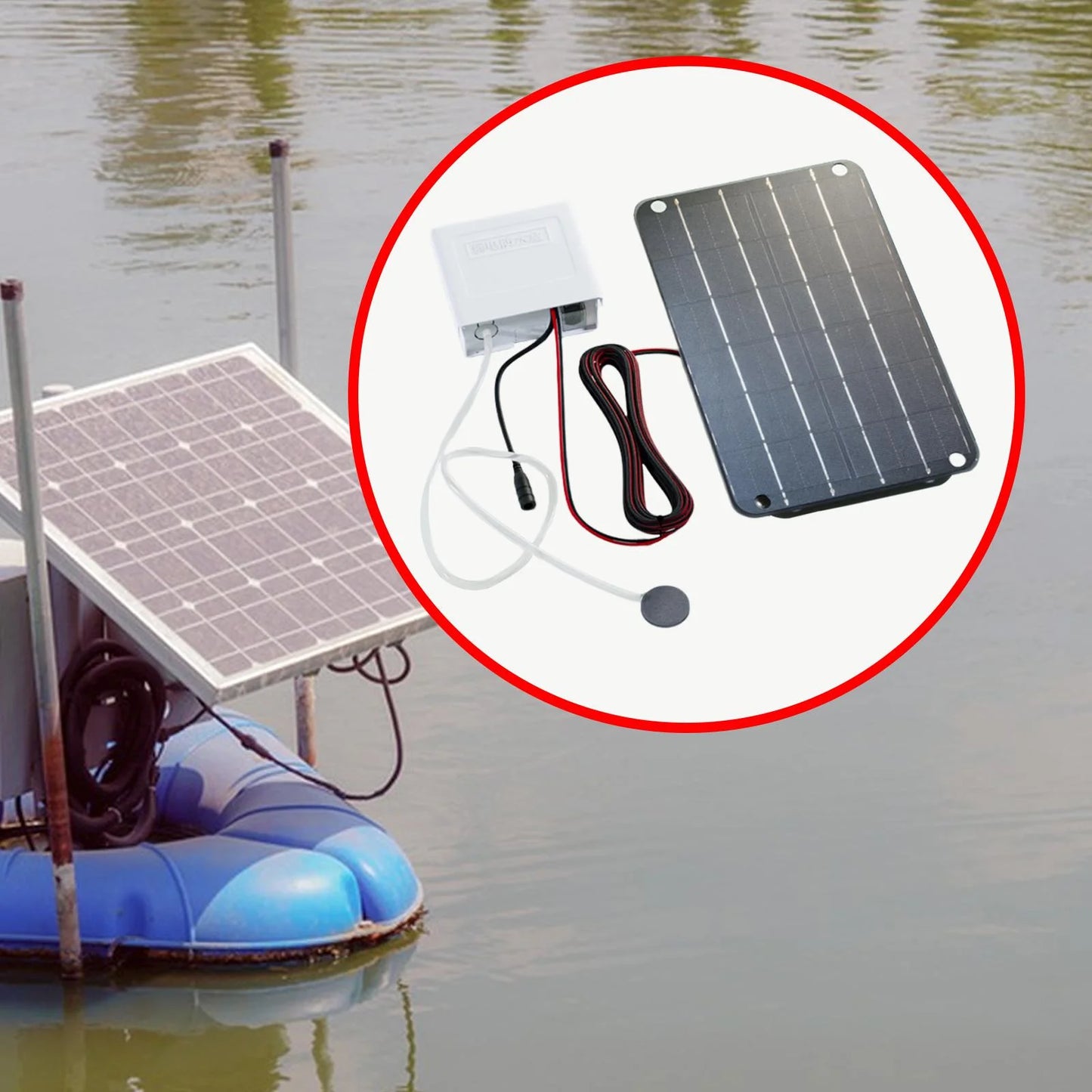 Pump,Aquarium Eco Air Air Hydroponics Pond for Solar Pump Aerator Friendly,6V Pond Oxygenator Silent Solar Solar Pump simhoa Powered