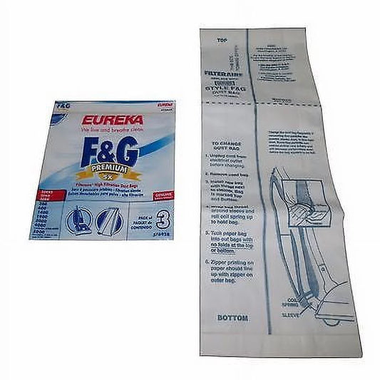 Vac Bags] Sanitaire Eureka [75 & Genuine F Style 5x Vacuum Allergen Bags Type Premium G