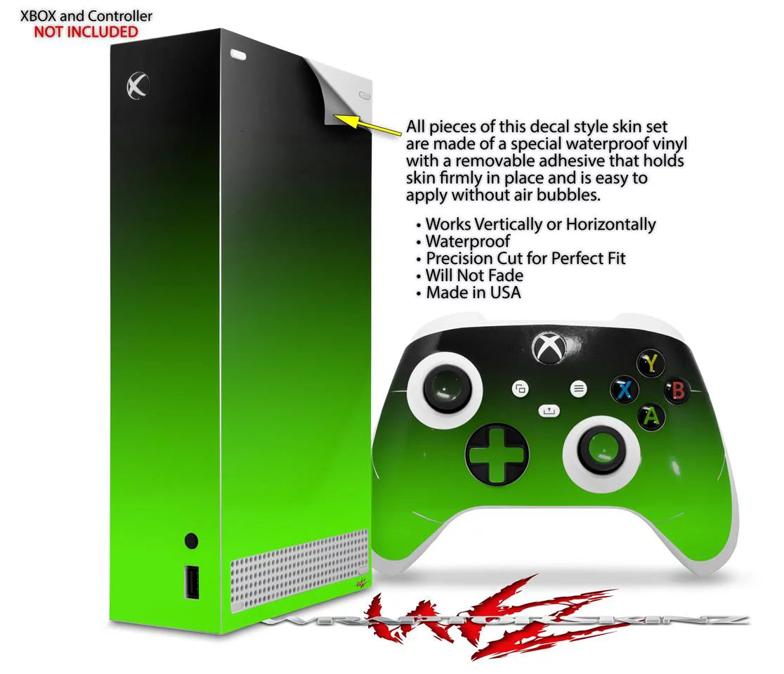 the Wrap Series Green with 2020 Skin INCLUDED) XBOX Black compatible Smooth WraptorSkinz S Fades Console Controller (XBOX NOT and