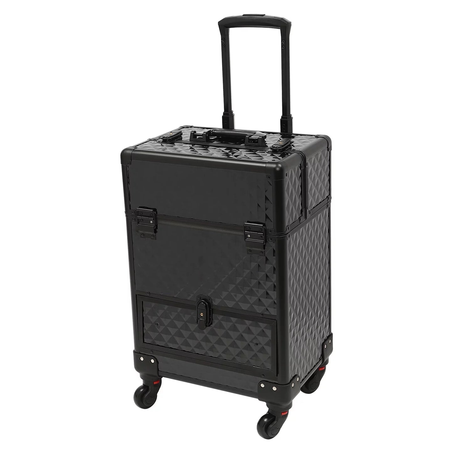 Case Cart Luggage Manicure Makeup Wheeled Trolley Storage Case Cosmetic Salon Train Rolling Aiqidi Box Organizer Trunk Nail Black