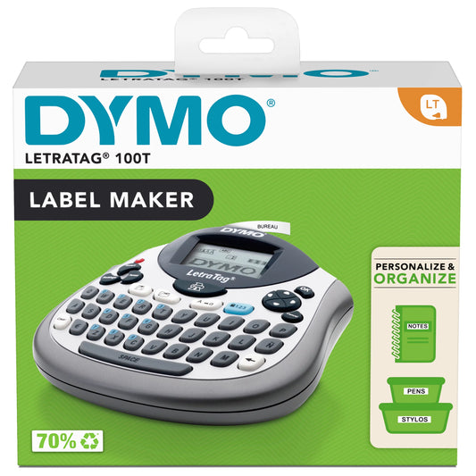 Label White Black LetraTag DYMO Includes Maker, Label Print 100T Paper QWERTY on