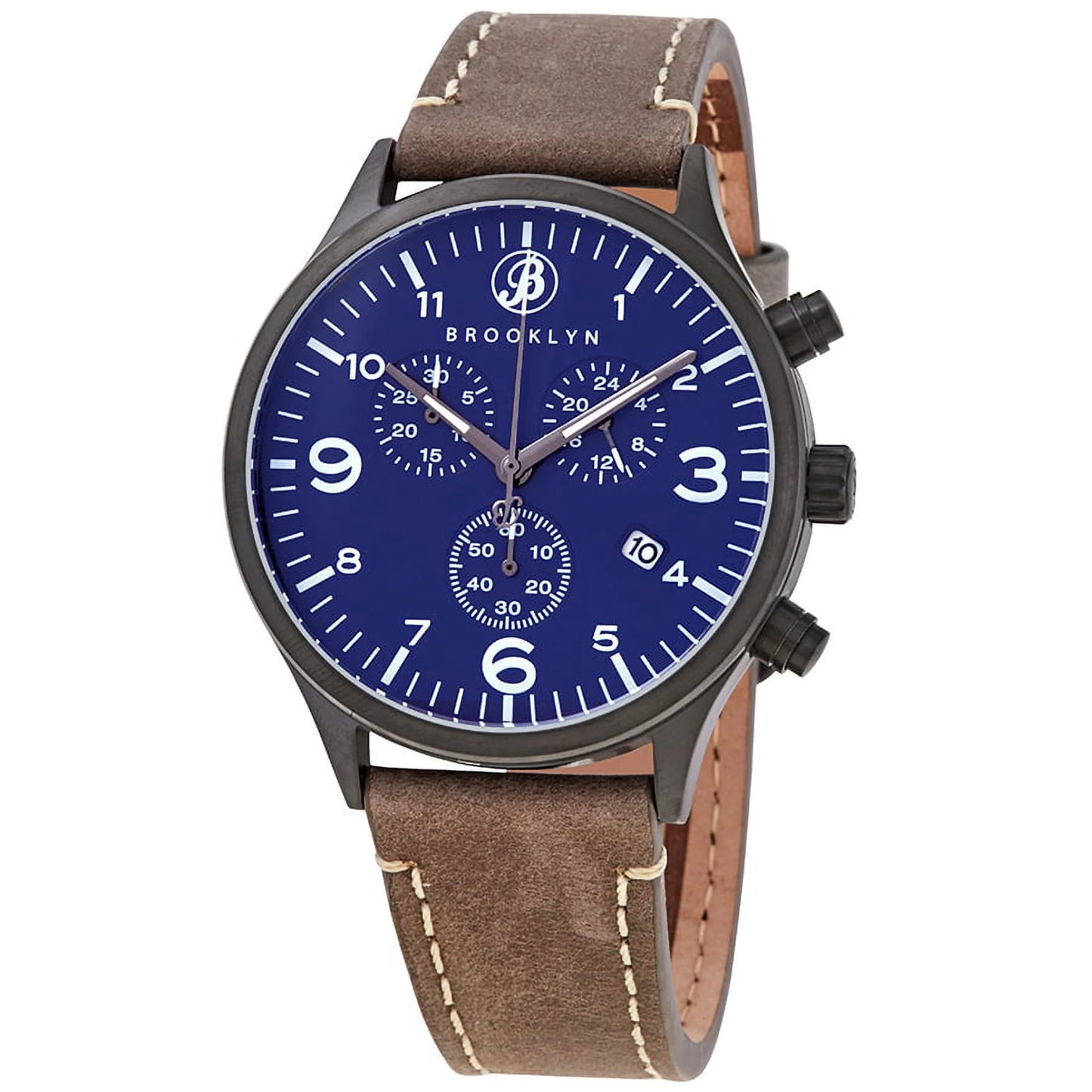 Dial Watch 307-BLU-5 Brownstone II Quartz Bedford Men's Brooklyn Watch Blue Co.