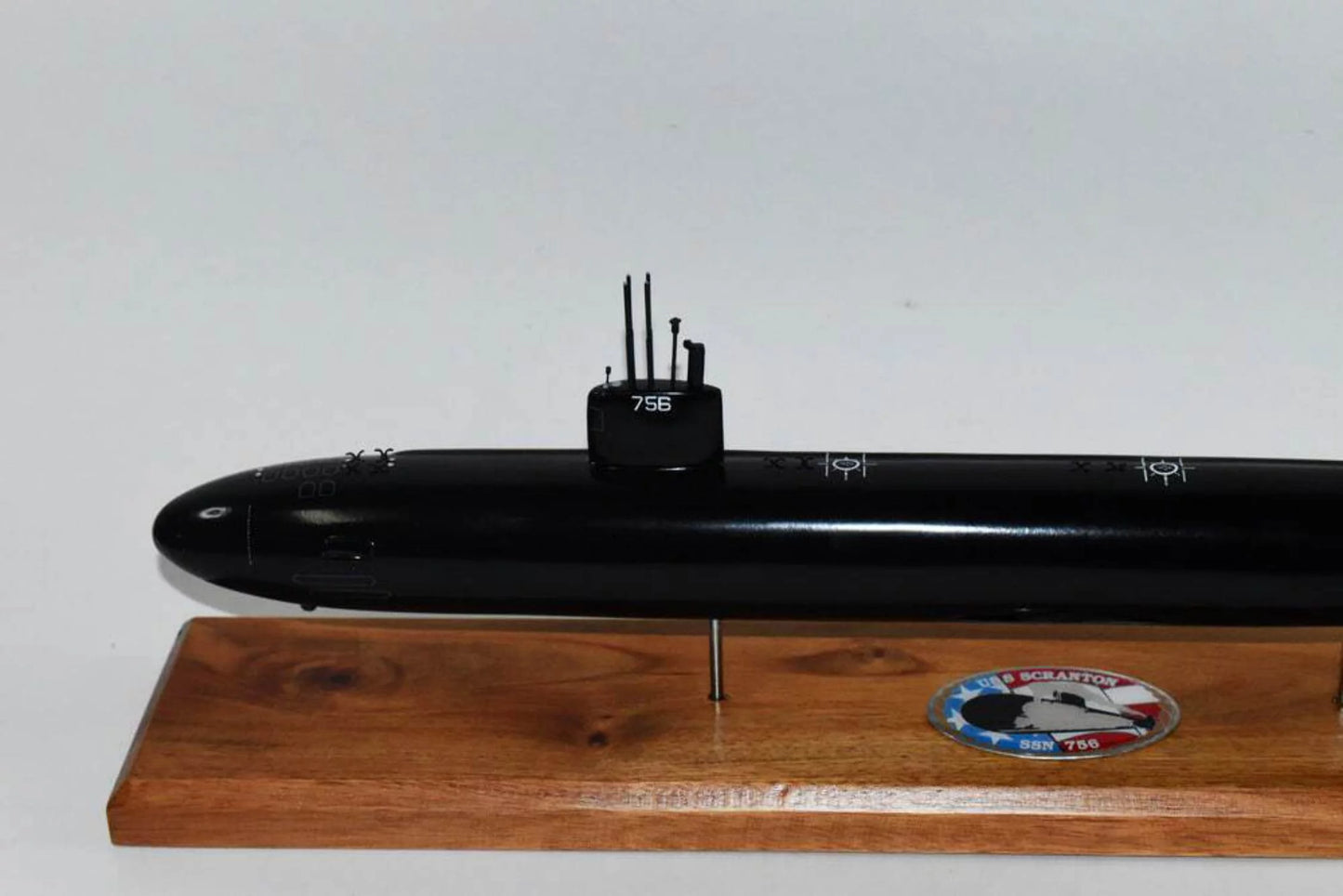 Scranton USS SSN-756 (Black Class inch,LA Hull) Model,Navy,Scale Model,Mahogany,20 Submarine