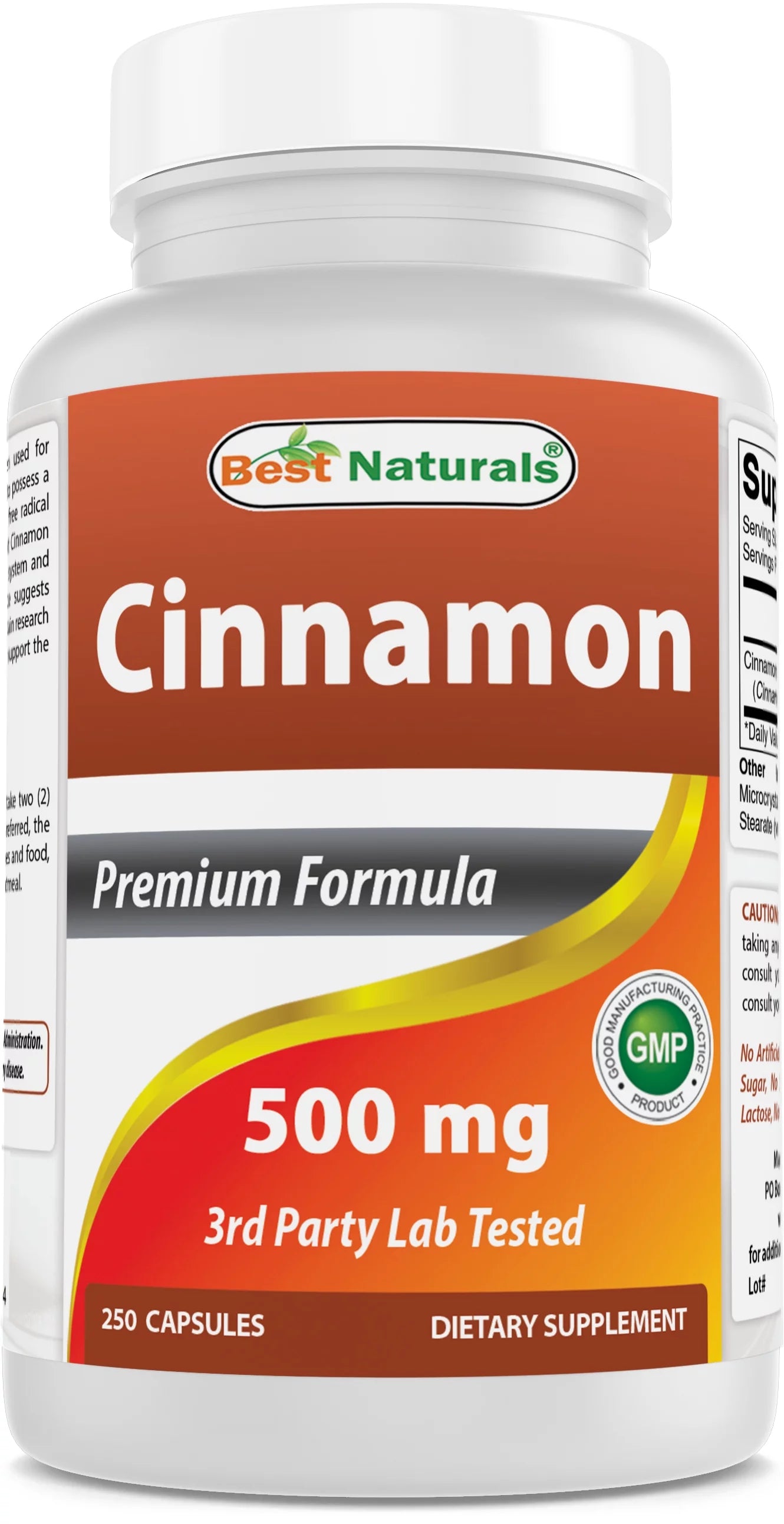 Naturals Cinnamon Best 250 Pack 500 3 mg Capsules