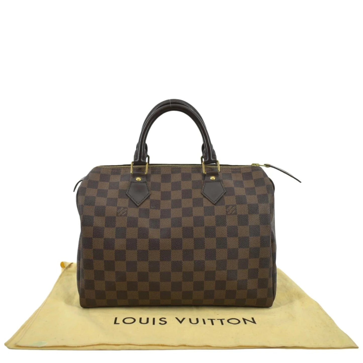 VUITTON 25 Pre-owned Brown Damier Speedy Satchel LOUIS Ebene Bag