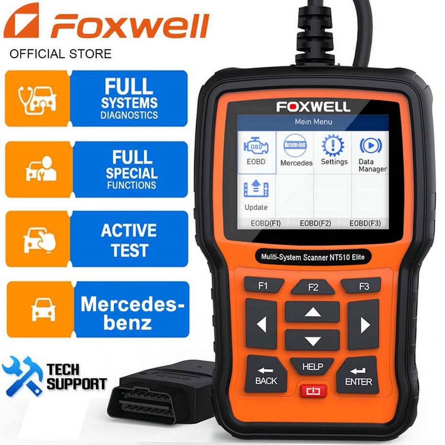 BRT All Auto DPF Bi-Directional OBD2 For SAS Mercedes-benz Car Test Pofessional Multi Reset Tool FOXWELL System Scanner Diagnostic