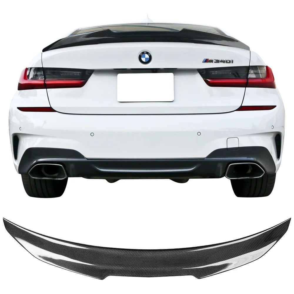 Rear Trunk 2020 19-23 Ikon with G20 2019 Wing Fiber 3-Series Motorsports Carbon PSM Style Spoiler BMW Compatible