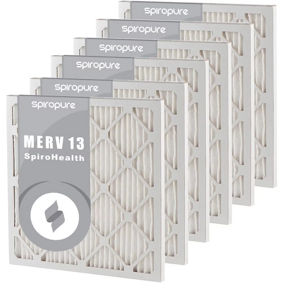 - in Air SpiroPure Made USA 13 Filters MERV (6 Pack) Pleated 17.38x17.38x1 Filter