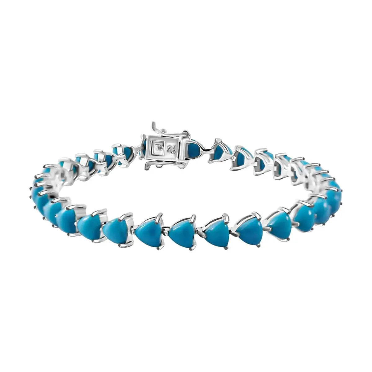 Platinum Women Turquoise Tennis Beauty Sleeping Silver Shop Plated LC Birthday Gifts Mothers Sterling Trillion for Size Ct Mom 925 10.99 for Day 7.25" Jewelry Bracelet