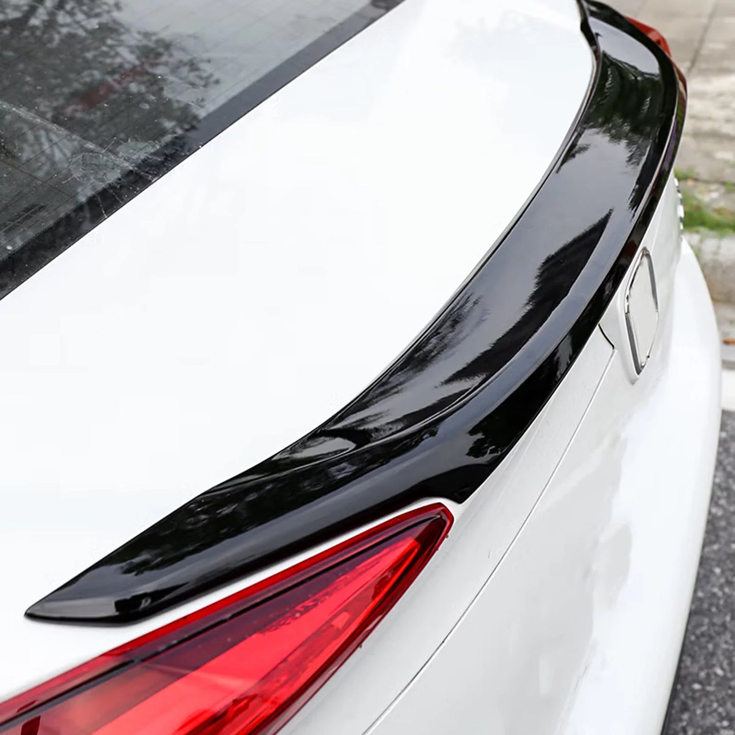 2016-2021 Lip Trunk 4DR Civic 10th Black Compatible Rear Style Tech Spoiler Xotic Honda Gen JDM with Wing Glossy