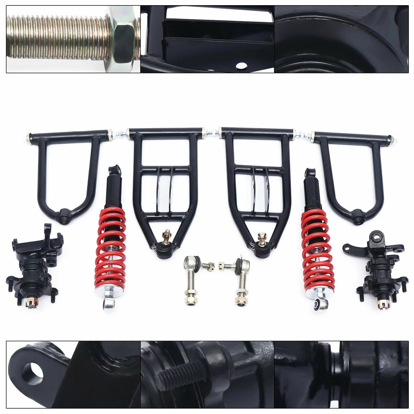 Spindle Arm Knuckle For Steering Arm Suspension Quad Kit Assembly Upper&Lower Kart Swingarm Swing For Suspension ATV Swingarm Go Bike Front A-Arm Upper/Lower Upper/Lower Buggy Kart ATV/Go