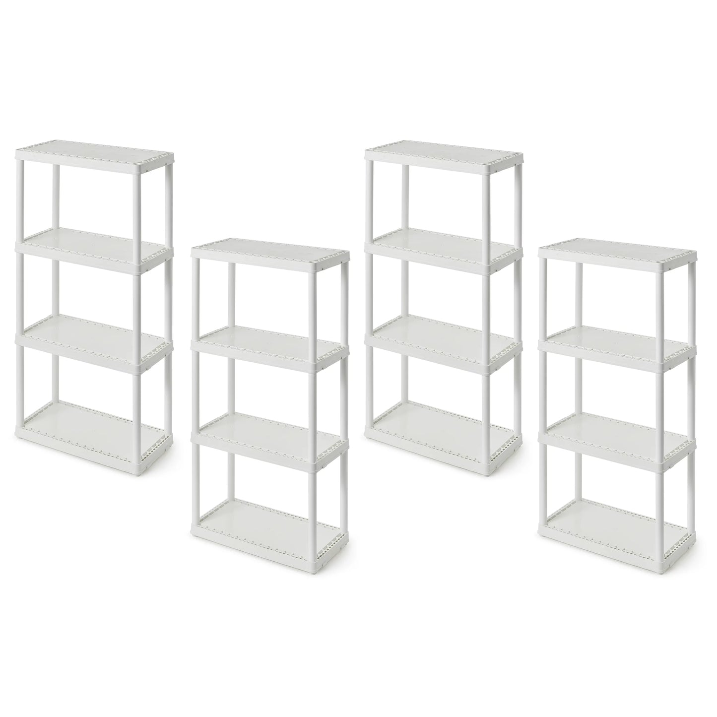 Shelf Height Living White Gracious Duty 4 Storage Light Pack) Set (2 Unit,