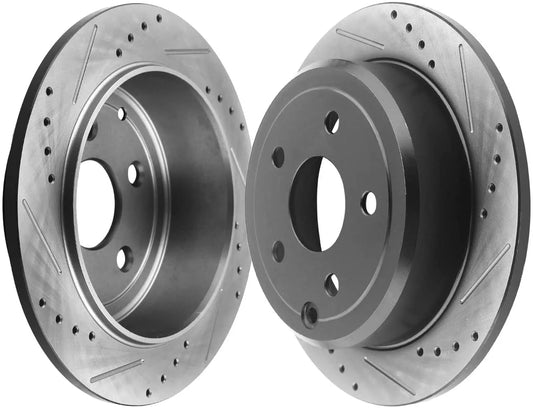 200 Rotor Brake Dodge Drilled & Lancer Compass Compatible Afa Jeep Rotors Sebring, with 262mm Slotted Avenger Brake Caliber, Motors Patriot, Rear Chrysler Mitsubishi