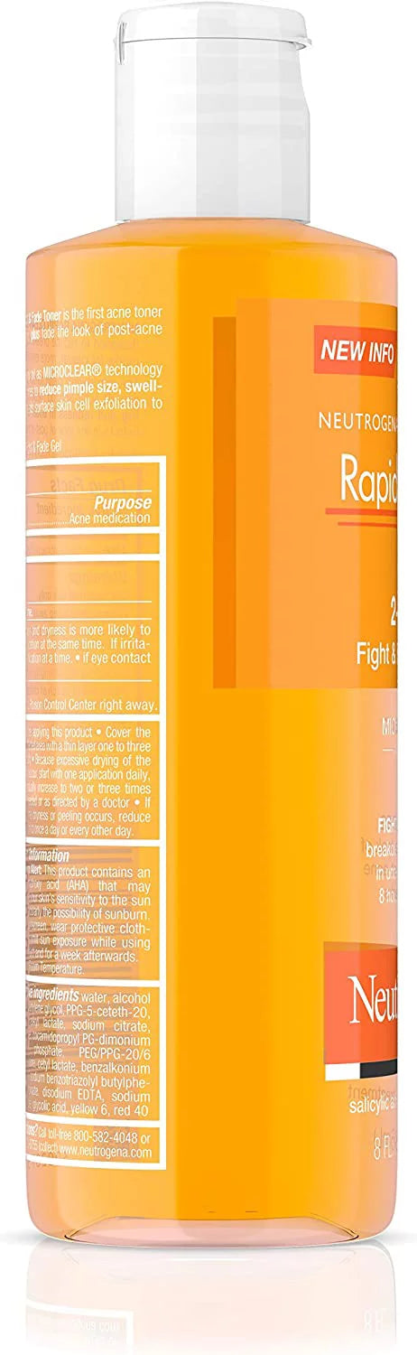 8 2-in-1 Fight Clear Fade 2) of oz & Neutrogena Toner (Pack Rapid