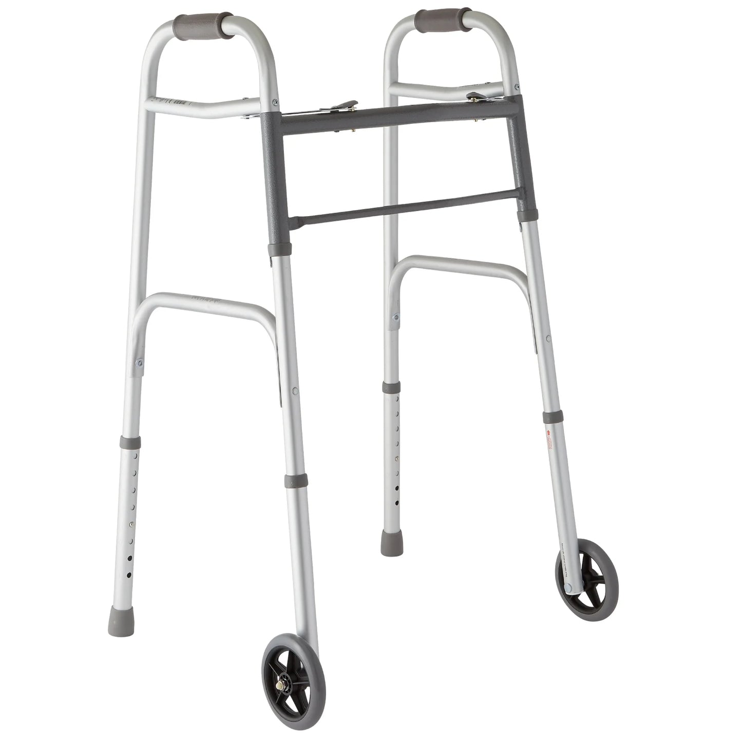 5” Supports with Wheels, Folding up Lightweight 300 Medline Frame Walker to lbs. Aluminum