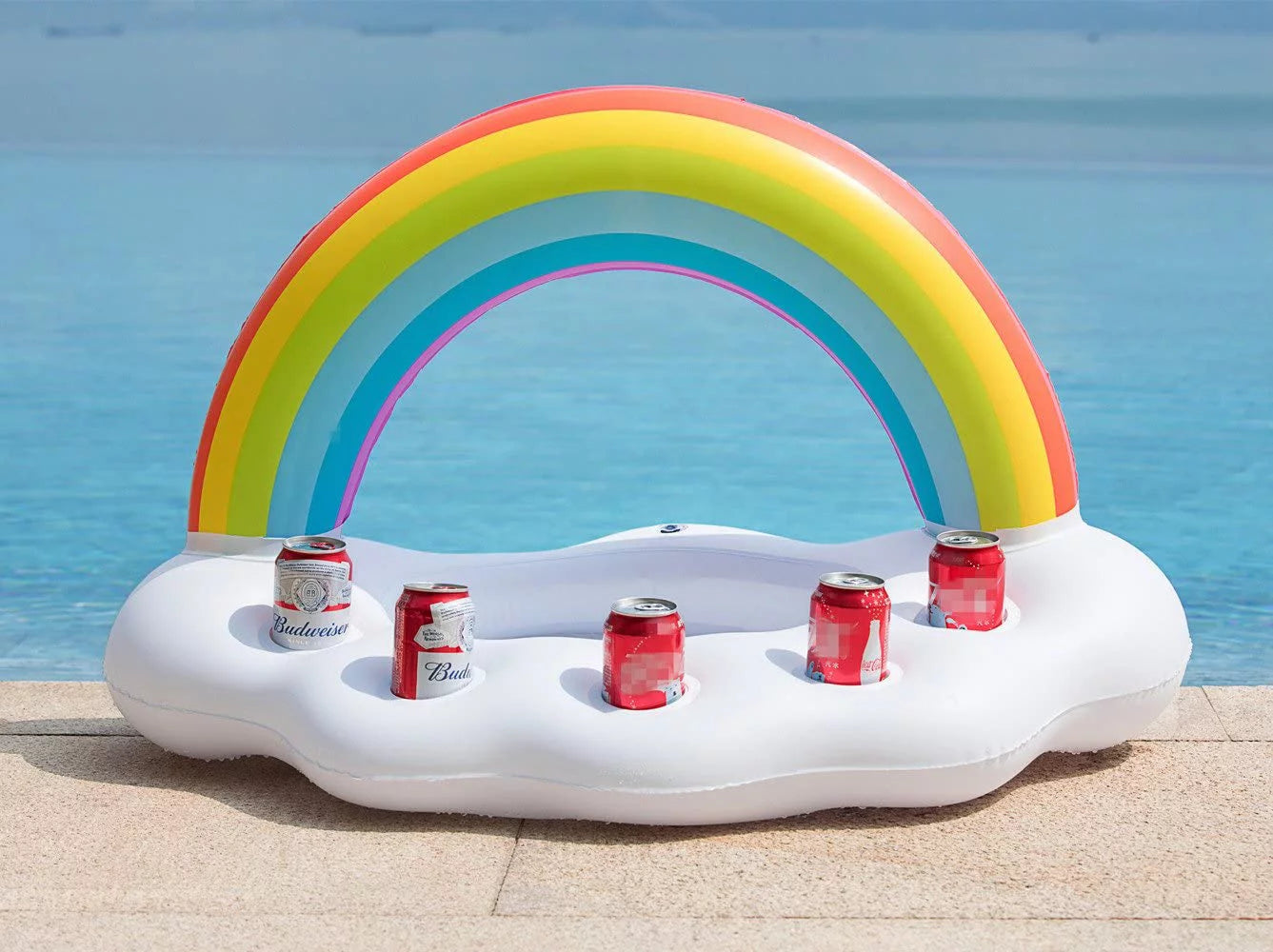 Adults Holder Beverage Party Holder Summer Leisure Water Bar Cloud Rainbow Drink Decorations Pool Salad Float Fruit Fun Accessories Floating Bottle Beach Kids Serving Cup Toys