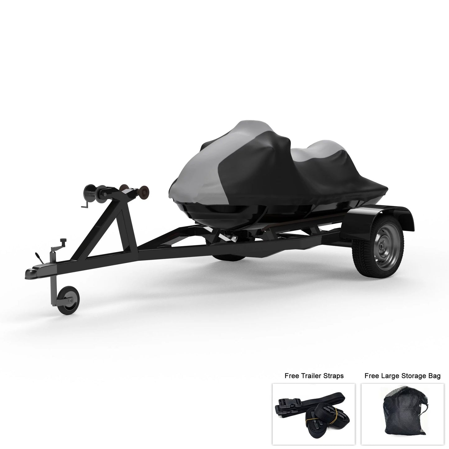 Sun, 2014-2016 from Rays, Rain, Jet SE Storage Trailer DOO Black Trailerable For Bag Cover / GTI - Straps SEA - GRAY - Includes 130 All Weatherproof Ski Color Weather And More! And - UV 155 Protects