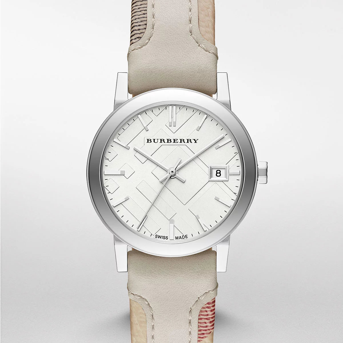 Burberry Double BU9132 Quartz Women's 34mm Analog Watch Leather