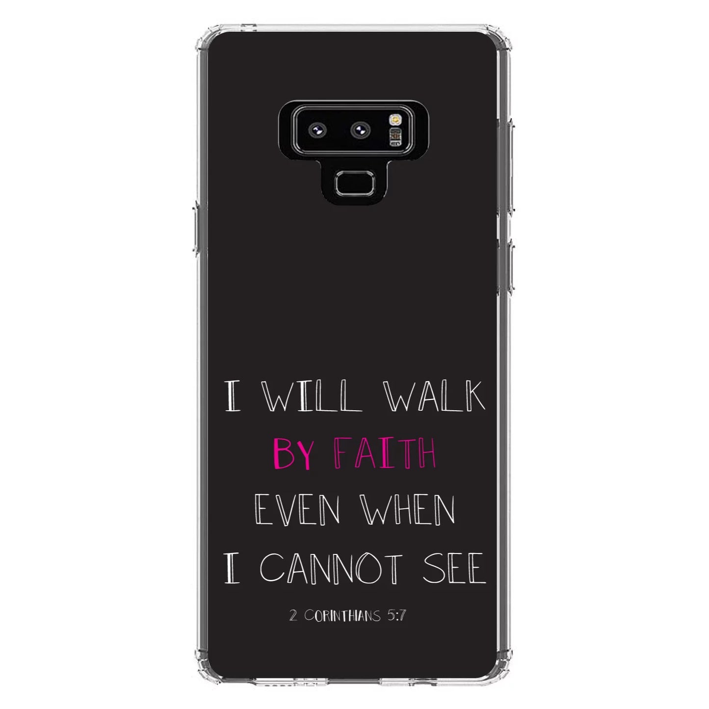 Shockproof 5:7 DistinctInk - - 2 I for Note - 9 Walk Bumper, Screen By Galaxy TPU Case Faith Tempered Cannot See When Acrylic Glass Even Clear Corinthians Back, Samsung Protector Hybrid