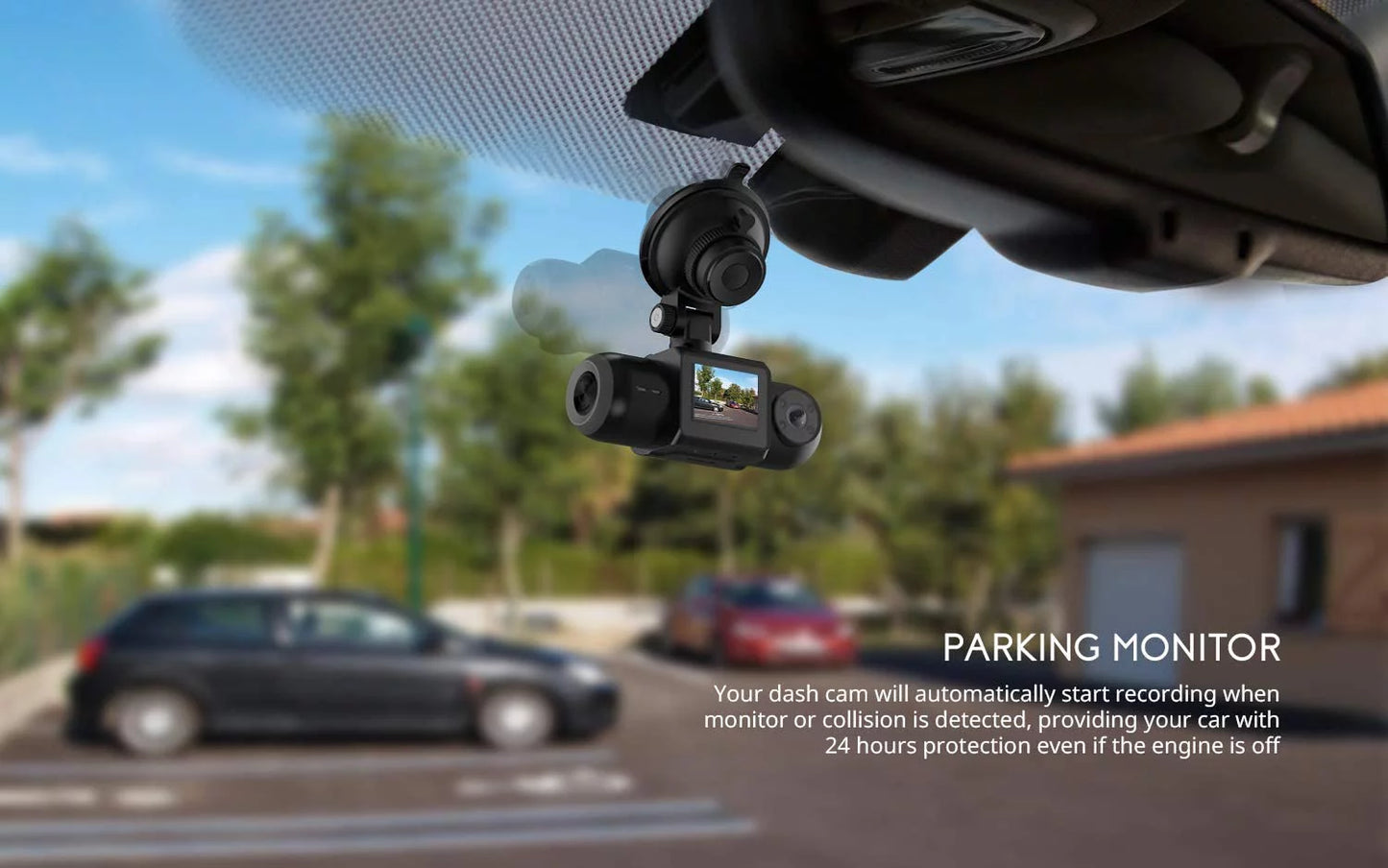 and with Dash Dual LEDsG-Sensor, Wi-Fi Recording (D30) Uber Front IR Cam, GPS Mode, Inside Parking Infrared Sensor, Recorder Loop Built-in Sony 4 Night Vision, Camera FHD Supercapacitor, Car 1080P