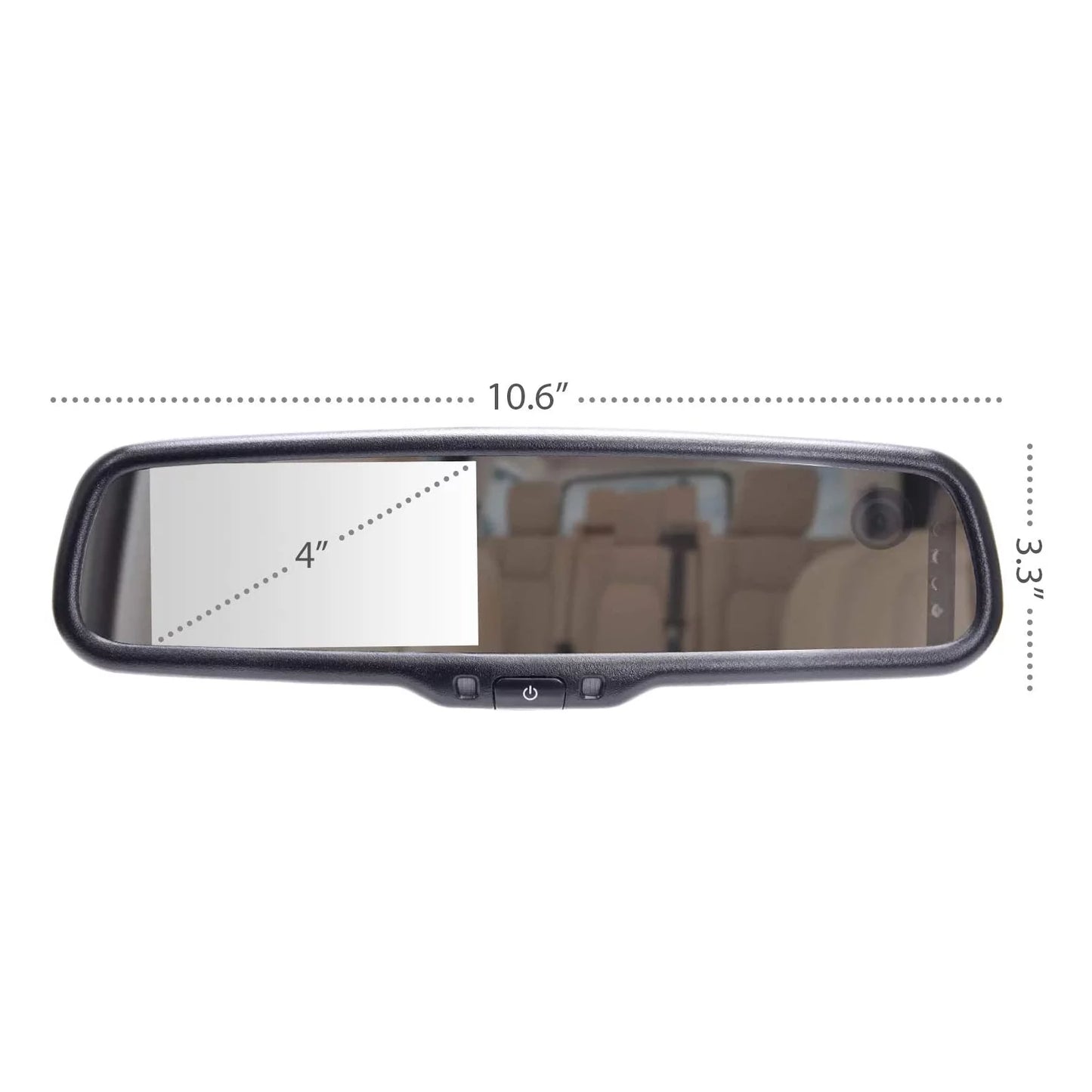 Tailgaters Enhanced Fit + Camera Universal Cam HD Mirror 4" Universal DVR with Rear Camera View Backup Dash Vehicle and Safety Master for - Dual Security LCD