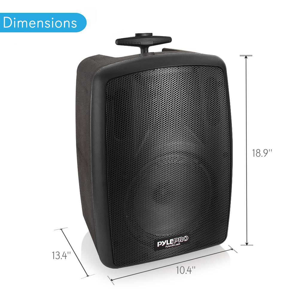 Wireless Rechargeable System Speaker - Pyle Powered Bluetooth Portable PA Compatible Battery 360W