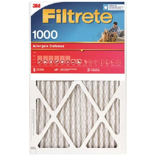 x of 4 9801-4 16" 25" Red 3 Quantity 1" Month Air 1000 MPR x Pleated Filter - Filtrete 3M Disposable