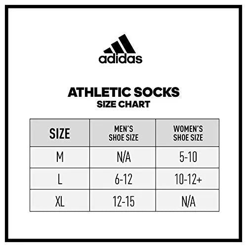 Athletic (6-Pair), Large, Size 6-12) Socks Cushioned - (Shoe Black Onix, Marl/ Black/ Men's adidas No Show Onix