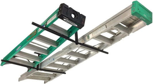 Ceiling Organizer, Double Garage Ladder Storeyourboard 2 Rack, Mount Hi Hanger And Storage Port